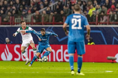 Moskova, Rusya -, 06.11.2019: Uefa Şampiyonlar Ligi maçı Rzd Arena, Lokomotiv (Moskova) Juventus (Torino))