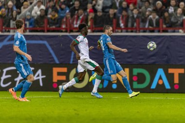 Moskova, Rusya -, 06.11.2019: Uefa Şampiyonlar Ligi maçı Rzd Arena, Lokomotiv (Moskova) Juventus (Torino))