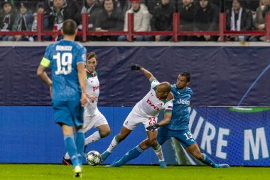 Moskova, Rusya -, 06.11.2019: Uefa Şampiyonlar Ligi maçı Rzd Arena, Lokomotiv (Moskova) Juventus (Torino))