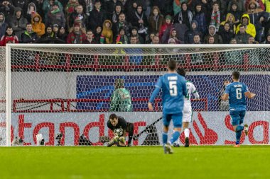 Moskova, Rusya -, 06.11.2019: Uefa Şampiyonlar Ligi maçı Rzd Arena, Lokomotiv (Moskova) Juventus (Torino))