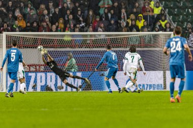 Moskova, Rusya -, 06.11.2019: Uefa Şampiyonlar Ligi maçı Rzd Arena, Lokomotiv (Moskova) Juventus (Torino))