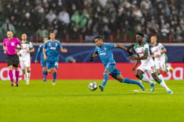 Moskova, Rusya -, 06.11.2019: Uefa Şampiyonlar Ligi maçı Rzd Arena, Lokomotiv (Moskova) Juventus (Torino))