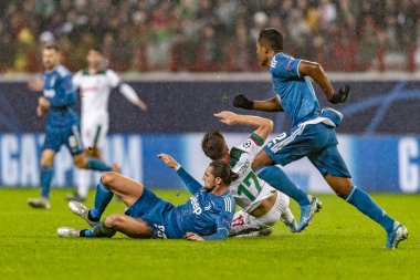 Moskova, Rusya -, 06.11.2019: Uefa Şampiyonlar Ligi maçı Rzd Arena, Lokomotiv (Moskova) Juventus (Torino))