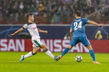 Moskova, Rusya -, 06.11.2019: Uefa Şampiyonlar Ligi maçı Rzd Arena, Lokomotiv (Moskova) Juventus (Torino))