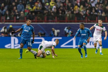 Moskova, Rusya -, 06.11.2019: Uefa Şampiyonlar Ligi maçı Rzd Arena, Lokomotiv (Moskova) Juventus (Torino))
