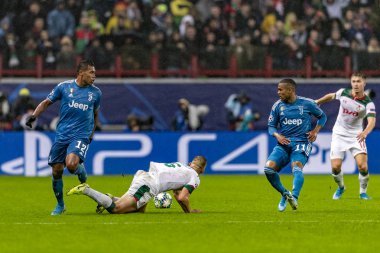 Moskova, Rusya -, 06.11.2019: Uefa Şampiyonlar Ligi maçı Rzd Arena, Lokomotiv (Moskova) Juventus (Torino))