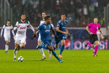 Moskova, Rusya -, 06.11.2019: Uefa Şampiyonlar Ligi maçı Rzd Arena, Lokomotiv (Moskova) Juventus (Torino))