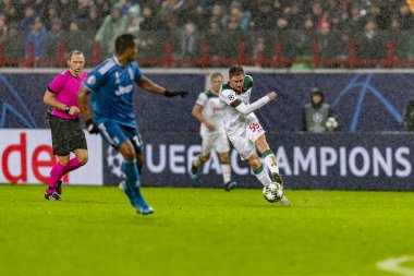 Moskova, Rusya -, 06.11.2019: Uefa Şampiyonlar Ligi maçı Rzd Arena, Lokomotiv (Moskova) Juventus (Torino))