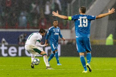 Moskova, Rusya -, 06.11.2019: Uefa Şampiyonlar Ligi maçı Rzd Arena, Lokomotiv (Moskova) Juventus (Torino))