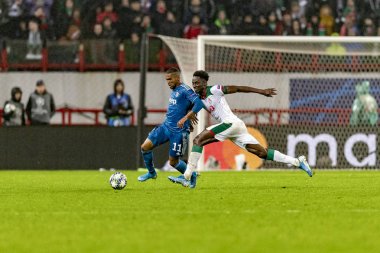 Moskova, Rusya -, 06.11.2019: Uefa Şampiyonlar Ligi maçı Rzd Arena, Lokomotiv (Moskova) Juventus (Torino))