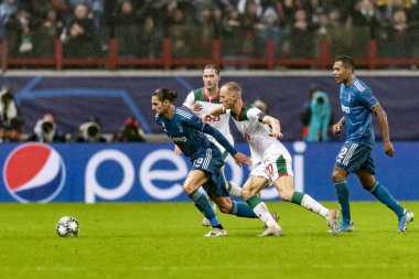 Moskova, Rusya -, 06.11.2019: Uefa Şampiyonlar Ligi maçı Rzd Arena, Lokomotiv (Moskova) Juventus (Torino))
