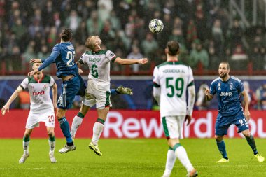 Moskova, Rusya -, 06.11.2019: Uefa Şampiyonlar Ligi maçı Rzd Arena, Lokomotiv (Moskova) Juventus (Torino))
