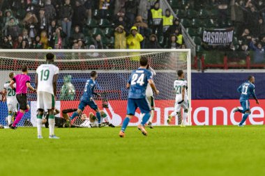 Moskova, Rusya -, 06.11.2019: Uefa Şampiyonlar Ligi maçı Rzd Arena, Lokomotiv (Moskova) Juventus (Torino))