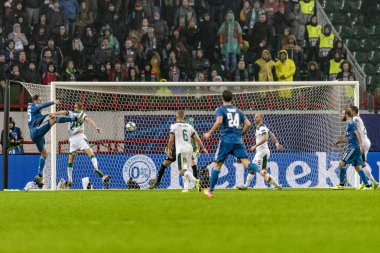 Moskova, Rusya -, 06.11.2019: Uefa Şampiyonlar Ligi maçı Rzd Arena, Lokomotiv (Moskova) Juventus (Torino))