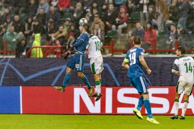 Moskova, Rusya -, 06.11.2019: Uefa Şampiyonlar Ligi maçı Rzd Arena, Lokomotiv (Moskova) Juventus (Torino))
