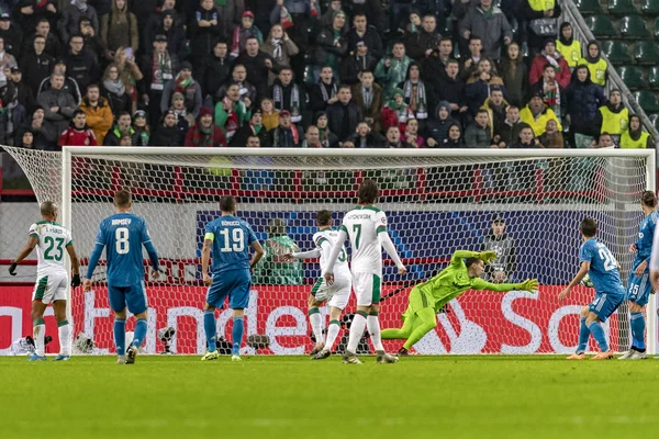 Moskou Rusland 2019 Uefa Champions League Wedstrijd Rzd Arena Lokomotiv — Stockfoto