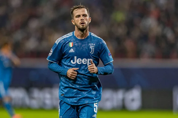 Moskova, Rusya -, 06.11.2019: Uefa Şampiyonlar Ligi maçı Rzd Arena, Lokomotiv (Moskova) Juventus (Torino))