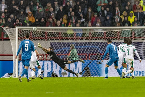 Moskova, Rusya -, 06.11.2019: Uefa Şampiyonlar Ligi maçı Rzd Arena, Lokomotiv (Moskova) Juventus (Torino))