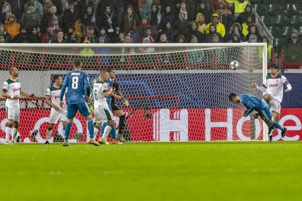 Moskou Rusland 2019 Uefa Champions League Wedstrijd Rzd Arena Lokomotiv — Stockfoto