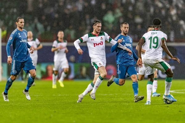Moskova, Rusya -, 06.11.2019: Uefa Şampiyonlar Ligi maçı Rzd Arena, Lokomotiv (Moskova) Juventus (Torino))