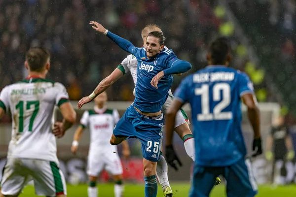 Moskova, Rusya -, 06.11.2019: Uefa Şampiyonlar Ligi maçı Rzd Arena, Lokomotiv (Moskova) Juventus (Torino))