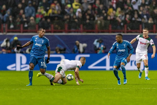 Moskova, Rusya -, 06.11.2019: Uefa Şampiyonlar Ligi maçı Rzd Arena, Lokomotiv (Moskova) Juventus (Torino))