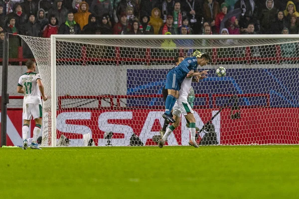 Moskova, Rusya -, 06.11.2019: Uefa Şampiyonlar Ligi maçı Rzd Arena, Lokomotiv (Moskova) Juventus (Torino))