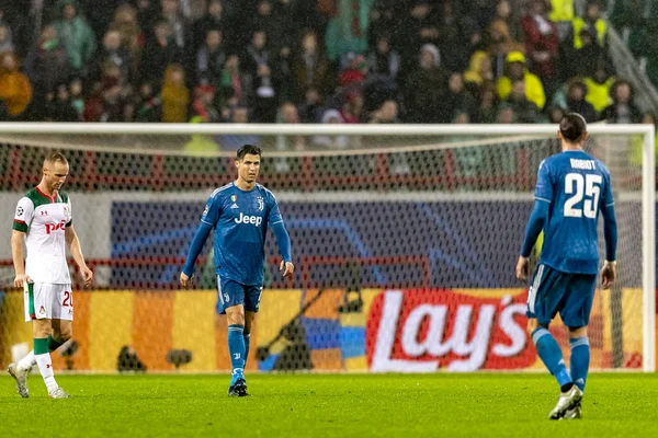 Moskova, Rusya -, 06.11.2019: Uefa Şampiyonlar Ligi maçı Rzd Arena, Lokomotiv (Moskova) Juventus (Torino))