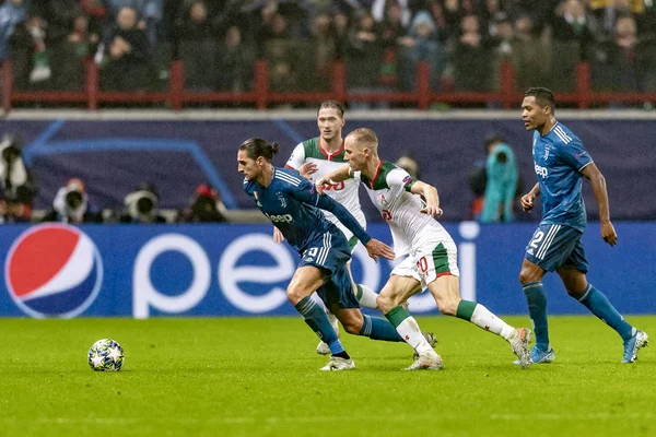 Moskova, Rusya -, 06.11.2019: Uefa Şampiyonlar Ligi maçı Rzd Arena, Lokomotiv (Moskova) Juventus (Torino))
