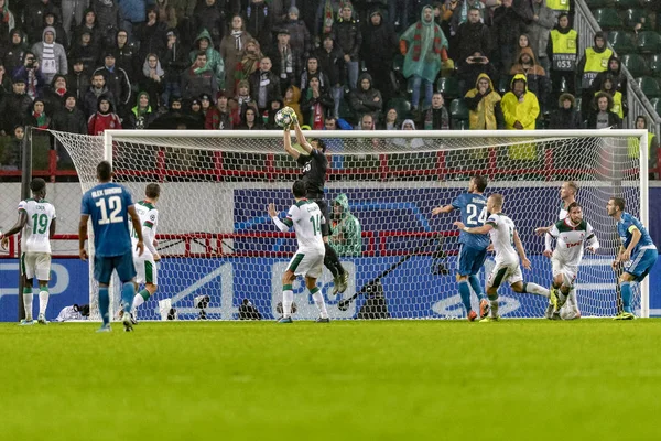 Moskou Rusland 2019 Uefa Champions League Wedstrijd Rzd Arena Lokomotiv — Stockfoto