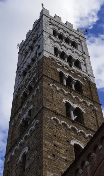 意大利卢卡 2019年10月18日 Campanile Del Duomo San Martino 圣马丁大教堂钟楼 — 图库照片