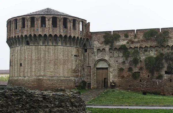 Slavný Středověký Rocca Sforzesca Imole Boloni Itálie — Stock fotografie