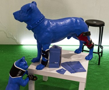 Bologna / İtalya - 16 Kasım 2019: Il Mondo Creativo (Yaratıcı Dünya) Bologna, İtalya, yaratıcı alışveriş, ürün, fuar, model gösterisi, ev dekorasyonu. 