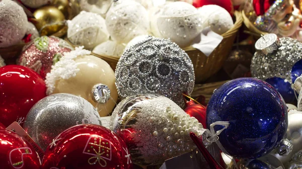 Traditional Decorations Christmas Christmas Market Santa Lucia Bologna Italy — Stock Photo, Image