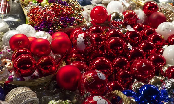 Traditional Decorations Christmas Christmas Market Santa Lucia Bologna Italy — Stock Photo, Image