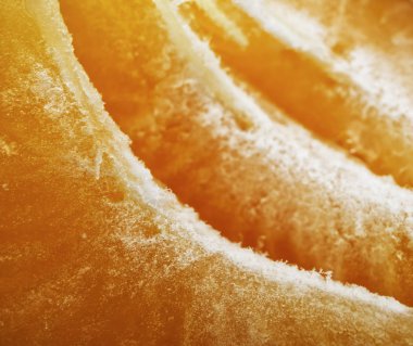 Makro arka planda Clementine Mandarin dilimleri.