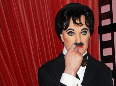 Amsterdam / Hollanda - 15 Ağustos 2010: Madame Tussauds Mum Müzesi: Charlie Chaplin