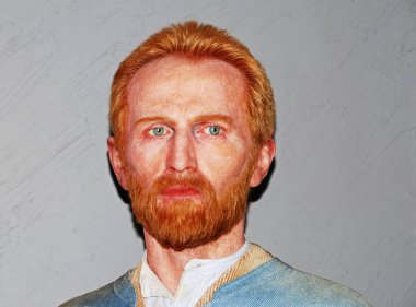 Amsterdam / Hollanda - 15 Ağustos 2010: Madame Tussauds Mum Müzesi: Vincent Van Gogh