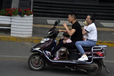 Pekin / Çin - 31 Mayıs 2017: Pekin, Çin 'de özel ulaşım