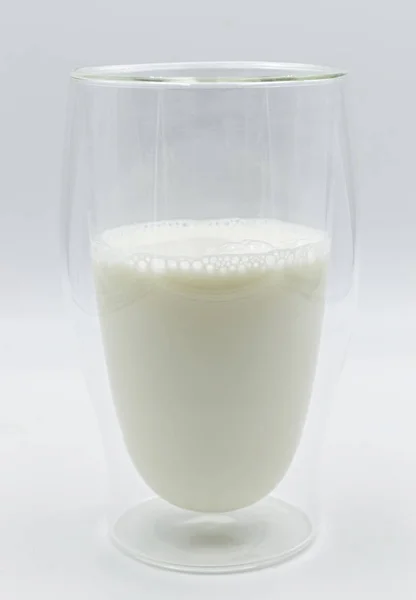 Szkło Mleka Izolowane Białym Tle — Zdjęcie stockowe
