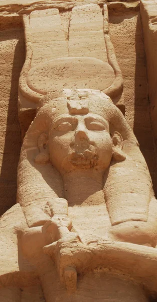 Oude Artefacten Hiërogliefen Van Abu Simbel Egypte — Stockfoto