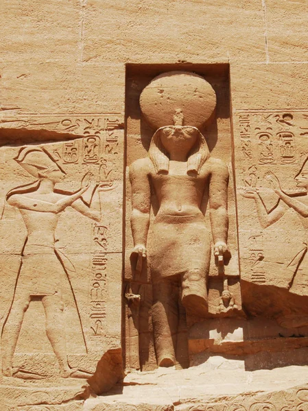 Ancient Artifacts Hieroglyphics Abu Simbel Egypt — Stock Photo, Image