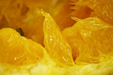 Soyut turuncu şekiller. Doku ve arka plan. Makro resim. 