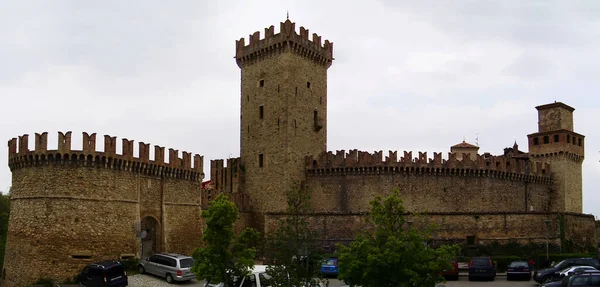 Vista Panorámica Castell Arquato Pequeño Pueblo Medieval Cerca Piacenza Italia — Foto de Stock