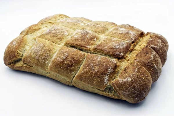 Traditionellt Italiensk Sköldpadda Bröd Vit Bakgrund — Stockfoto