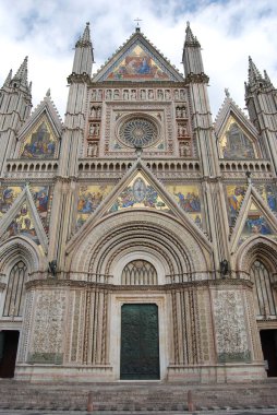 Orvieto 'nun ünlü katedrali. Umbria, İtalya.