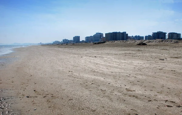 Riccione Rimini Talya Nın Boş Plajı — Stok fotoğraf