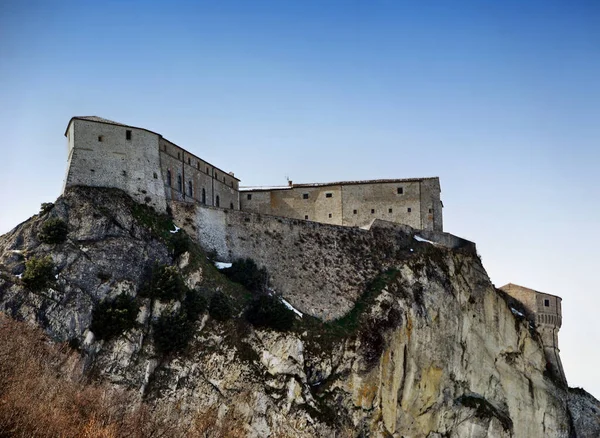 San Leo fortress in Montefeltro, Rimini, Italy. The alchemist Cagliostro was imprisoned in this castle.
