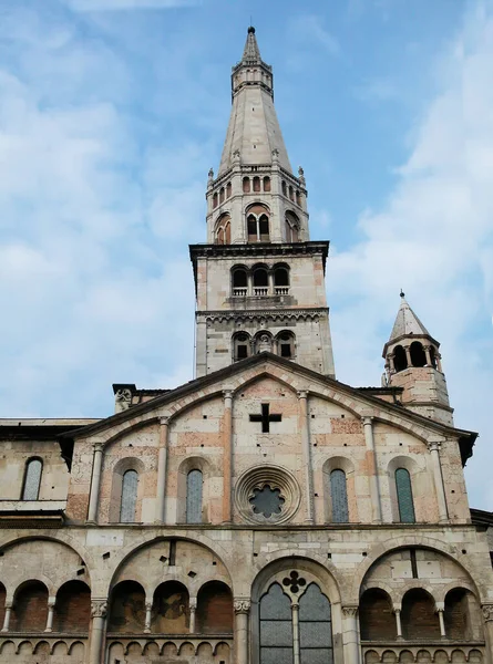 Catedral Modena Com Torre Sino Ghirlandina Itália — Fotografia de Stock
