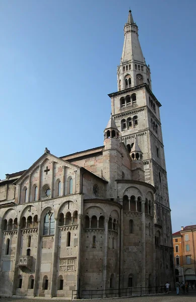 Catedral Modena Com Torre Sino Ghirlandina Itália — Fotografia de Stock